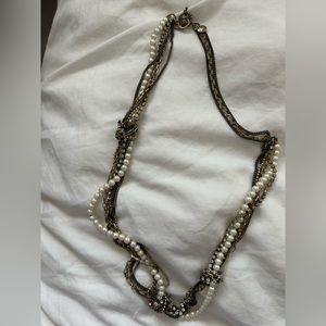 J. Crew Pearl and Chain Neckalace